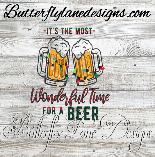 It's the most wonderful time for beer :: Clear Cast Decal