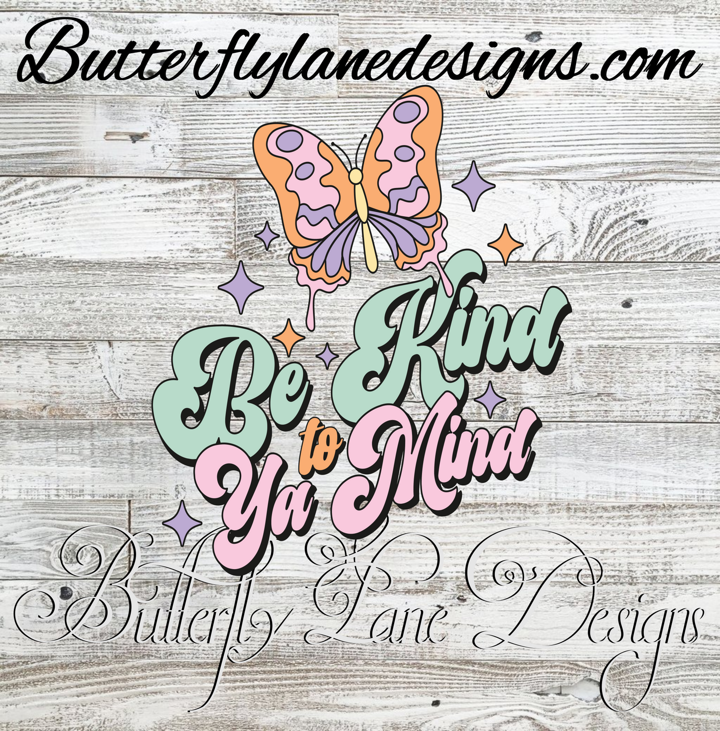 Be kind to your mind 03-butterfly :: Clear Decal :: VC Decal