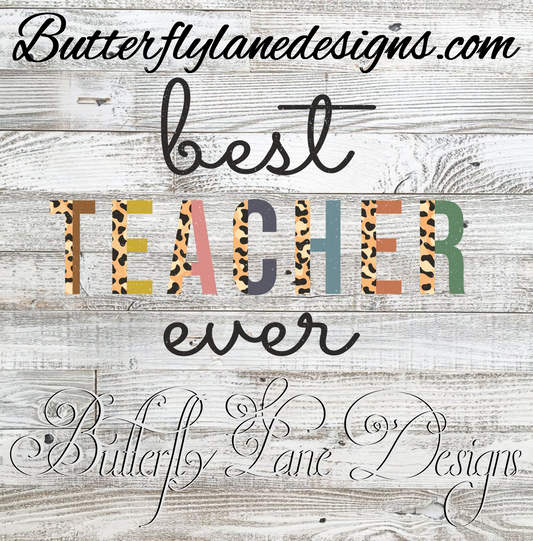 Best teacher ever :: Clear Cast Decal