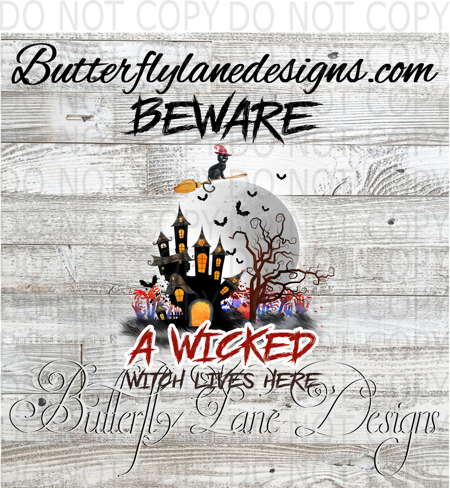 Beware a wicked witch lives here :: Clear Decal :: VC Decal