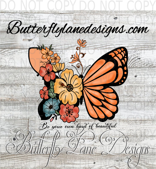 Be your own kind of beautiful-butterfly-01 :: Clear Decal :: VC Decal