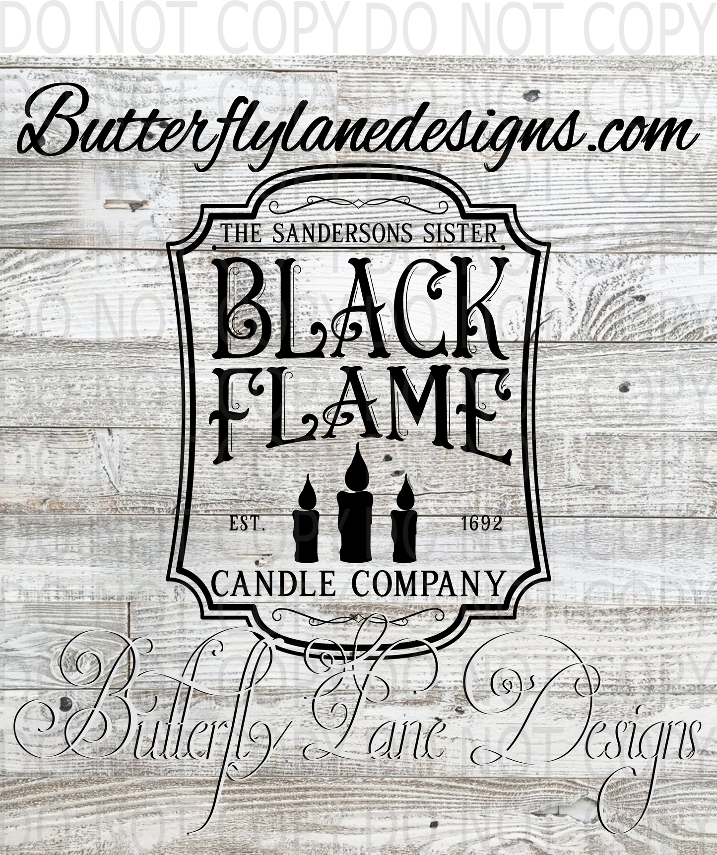Black flame candle co-02- :: Clear Decal :: VC Decal