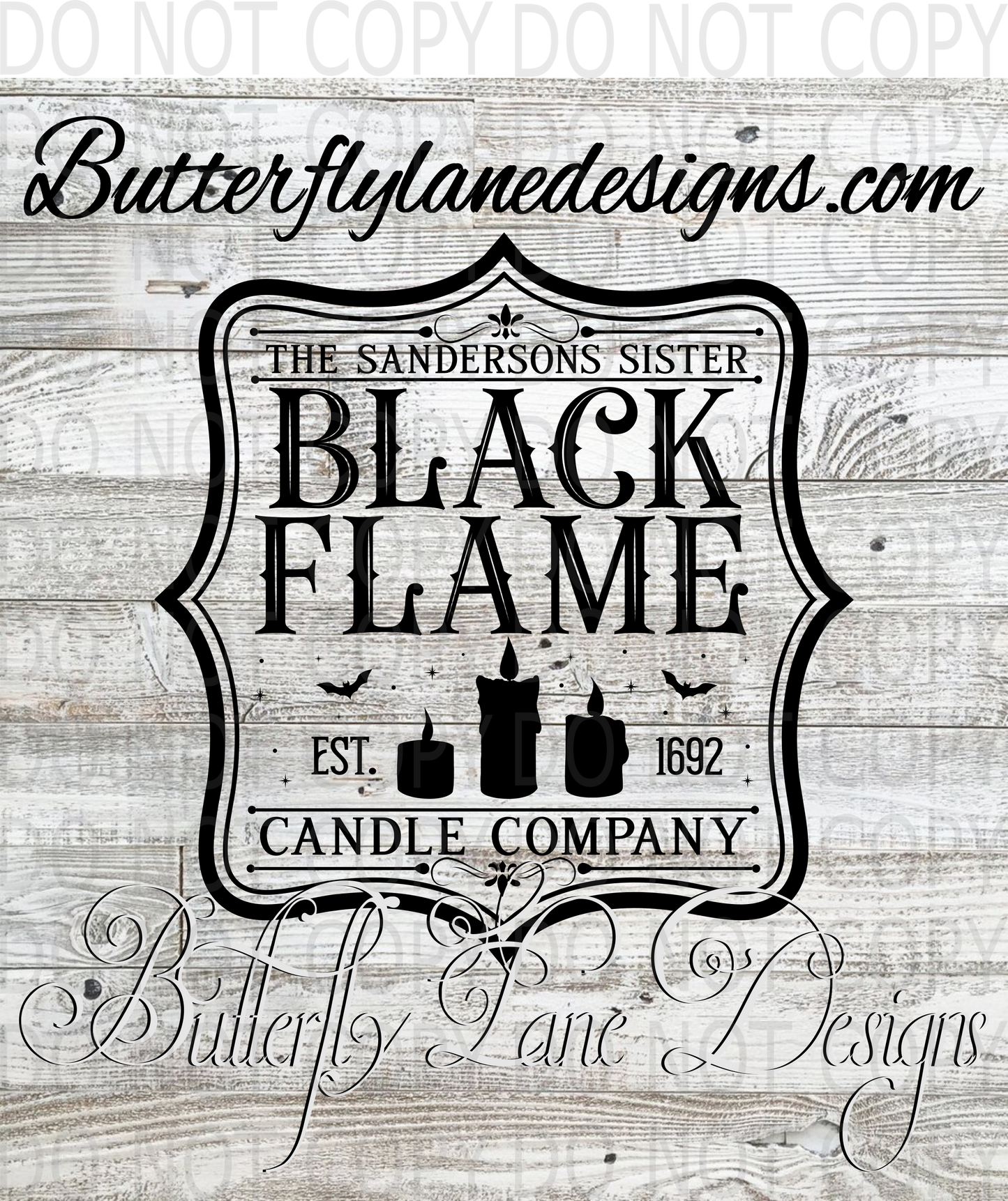Black flame candle co :: Clear Decal :: VC Decal