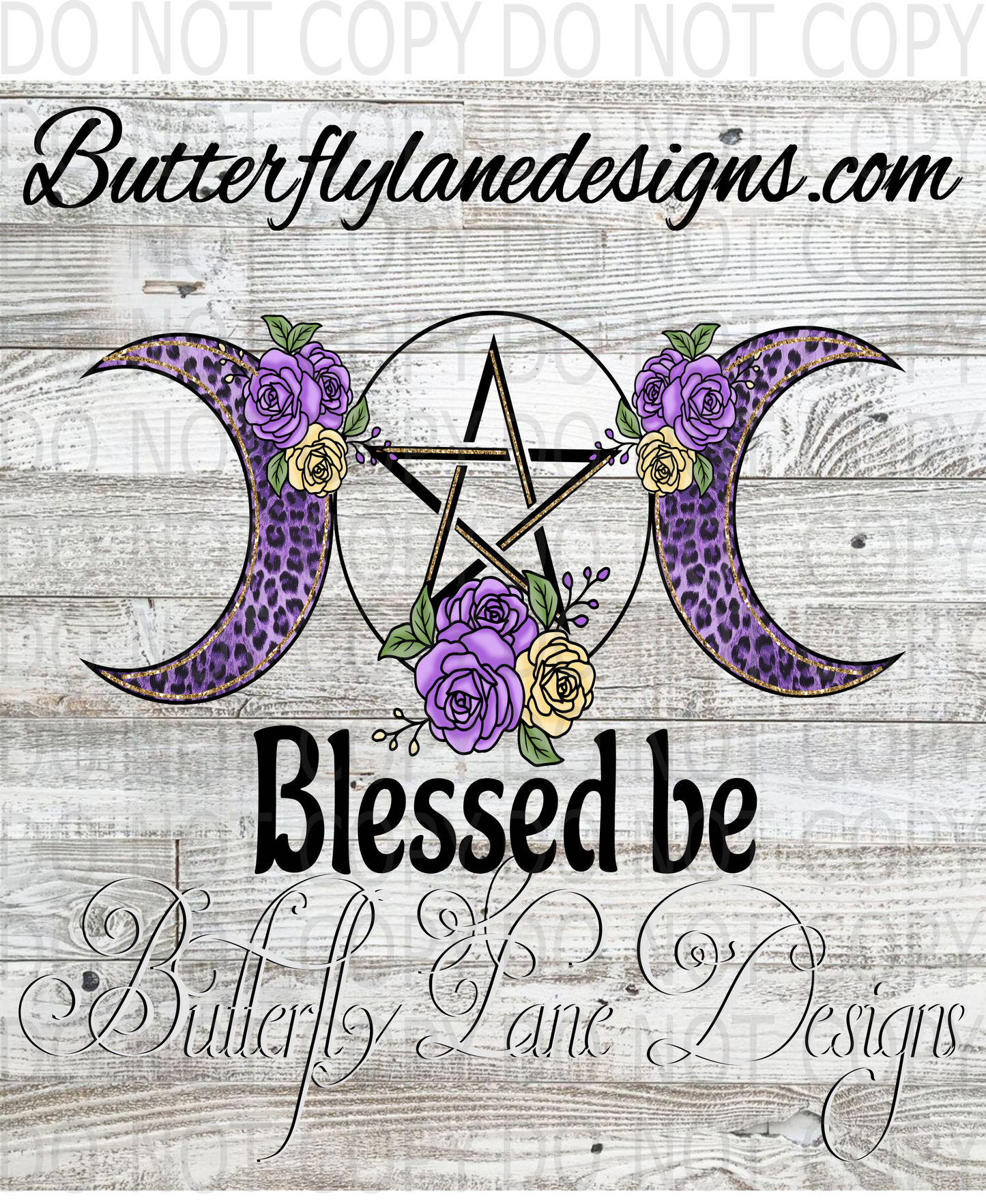 Blessed Be-purple  Clear Decal :: VC Decal