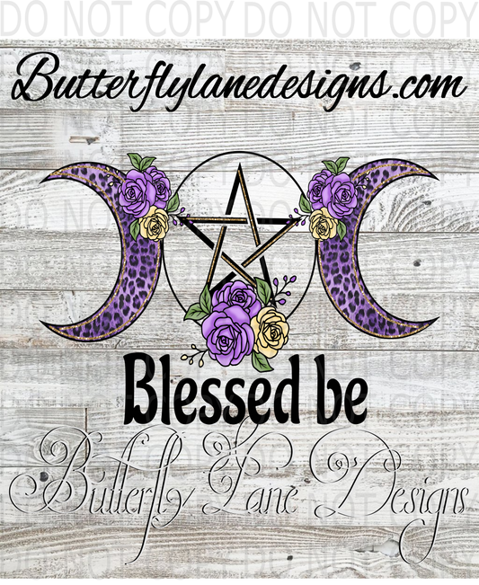 Blessed Be-purple  Clear Decal :: VC Decal