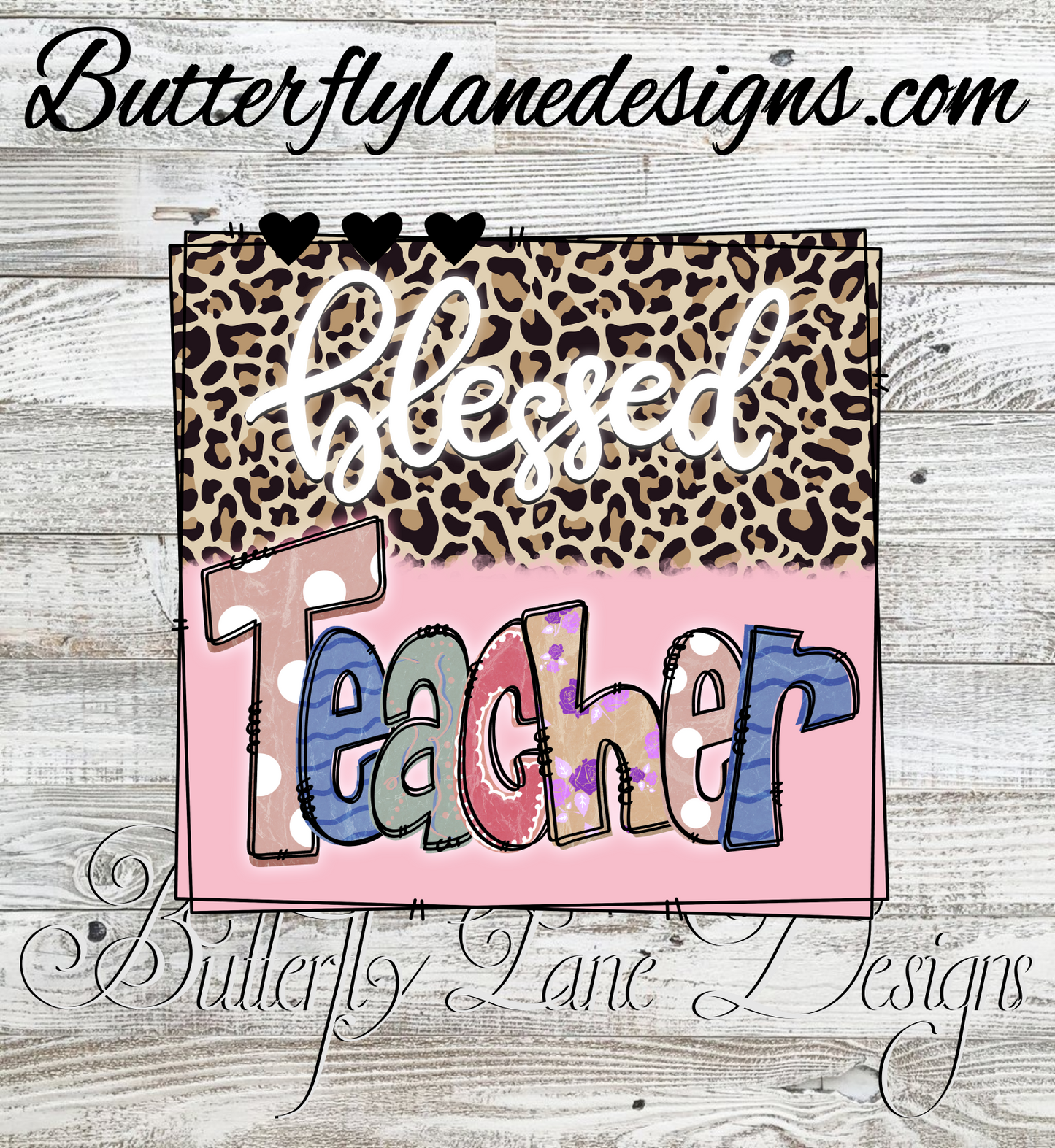 Blessed teacher :: Clear Decal or VCD