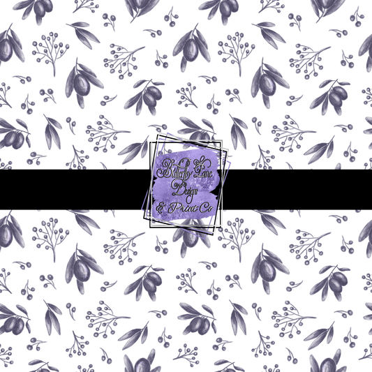 Bluish purple florals PV 429 M - Patterned Vinyl