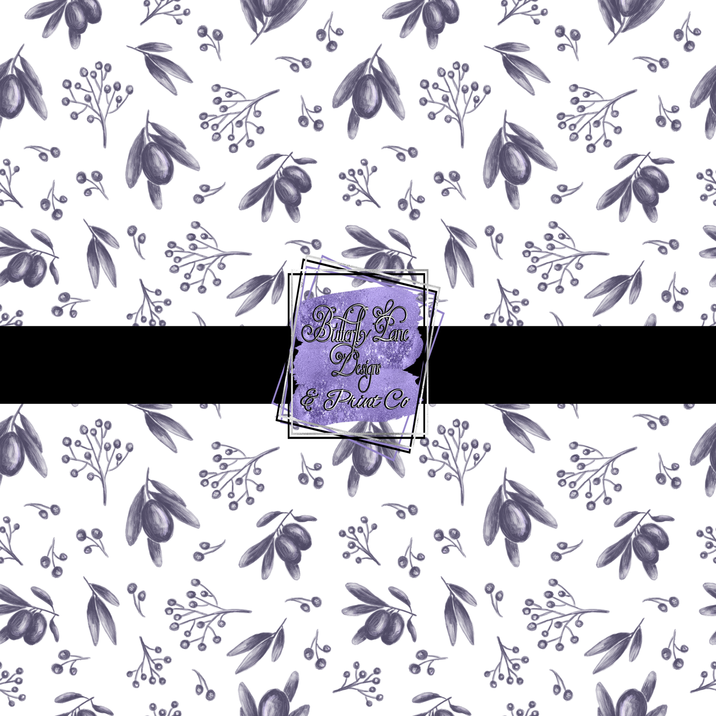 Bluish purple florals PV 429 M - Patterned Vinyl