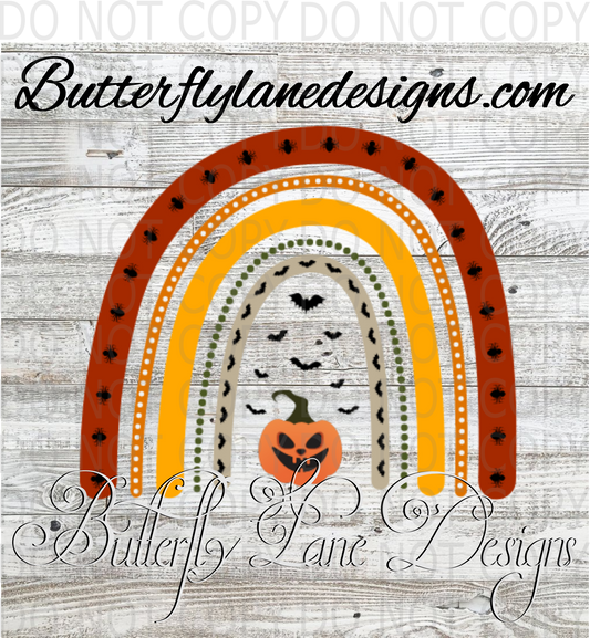 Boho Halloween rainbow :: Clear Decal :: VC Decal