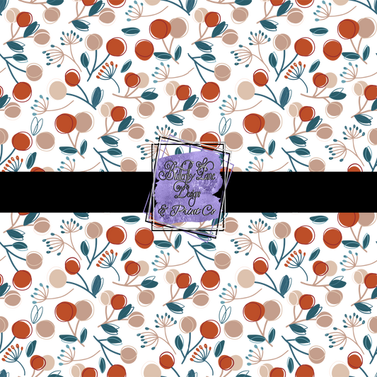 Boho florals-fox -PV439- Patterned Vinyl