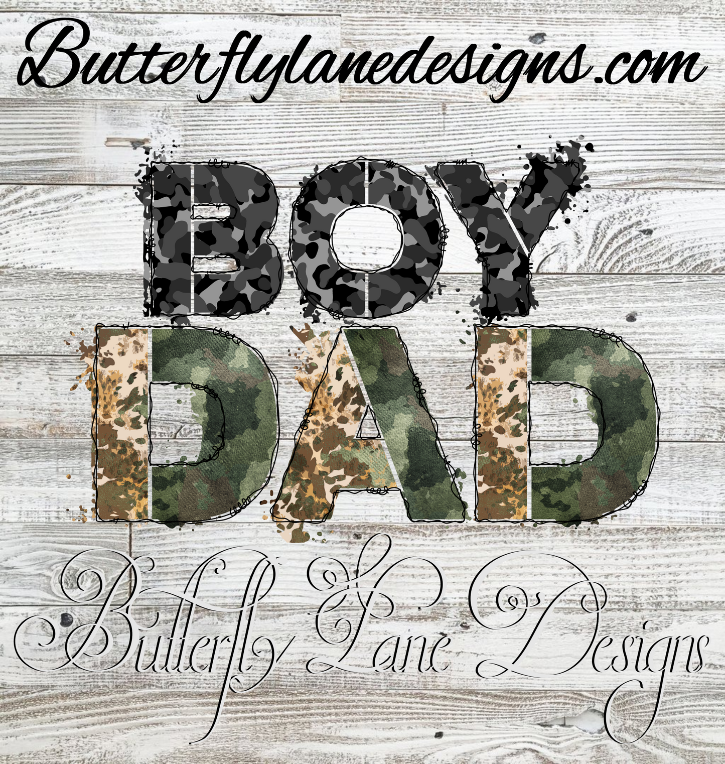 Boy Dad-camo :: Clear Decal / VC Decal