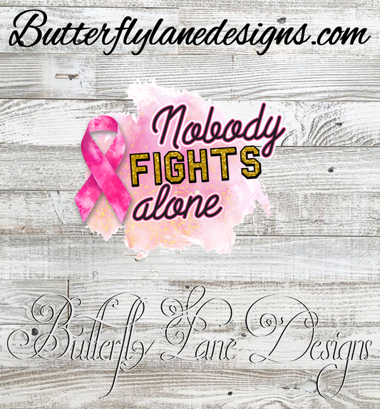 Breast cancer-No one fights alone :: Clear Cast Decal