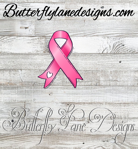 Breast cancer-Ribbon pink :: Clear Cast Decal
