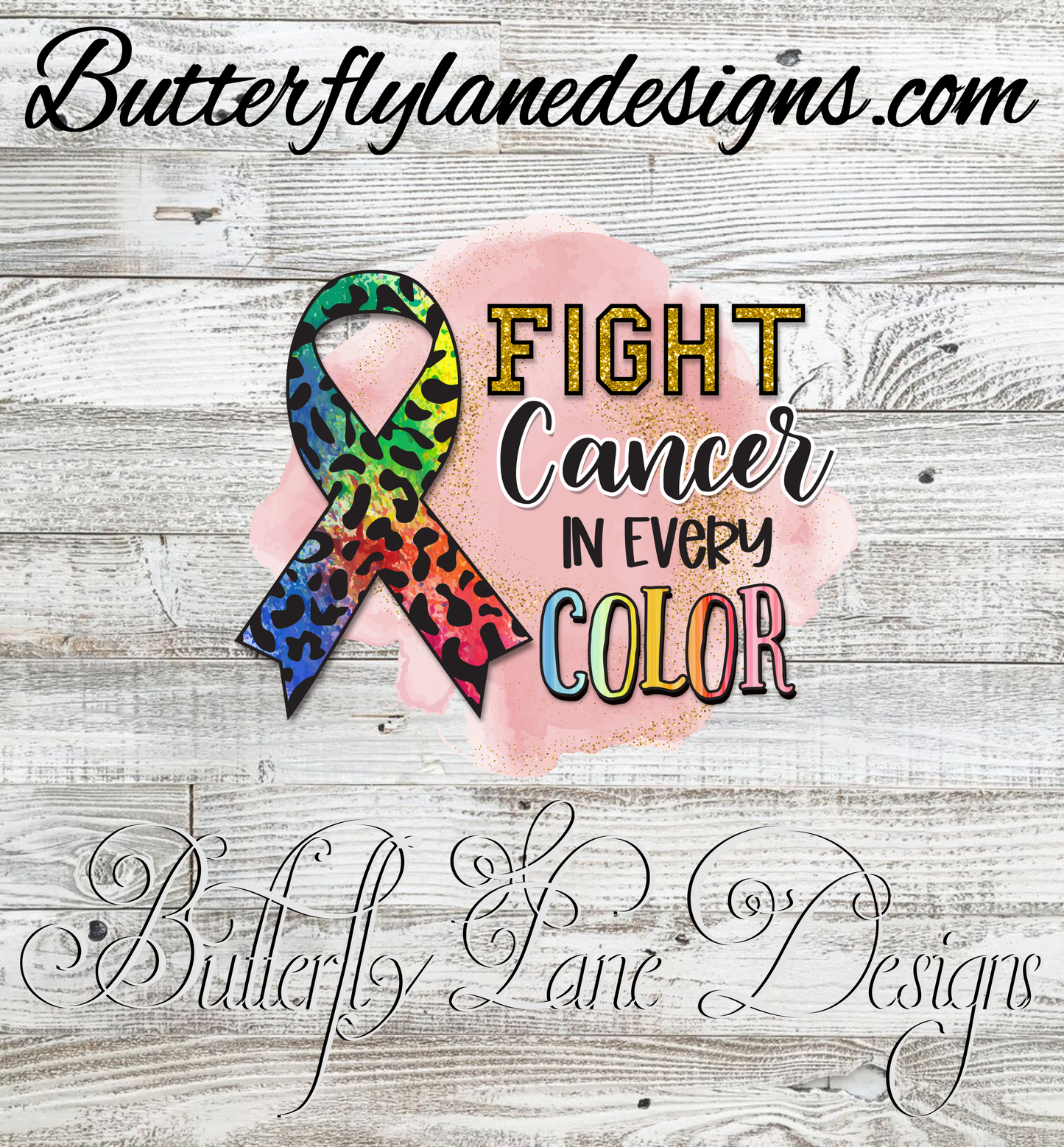 Breast cancer-fight in every color  :: Clear Cast Decal