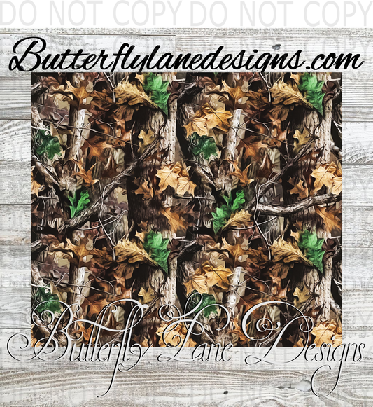 Camo-Real tree-01 :: White Cast Tumbler wrap
