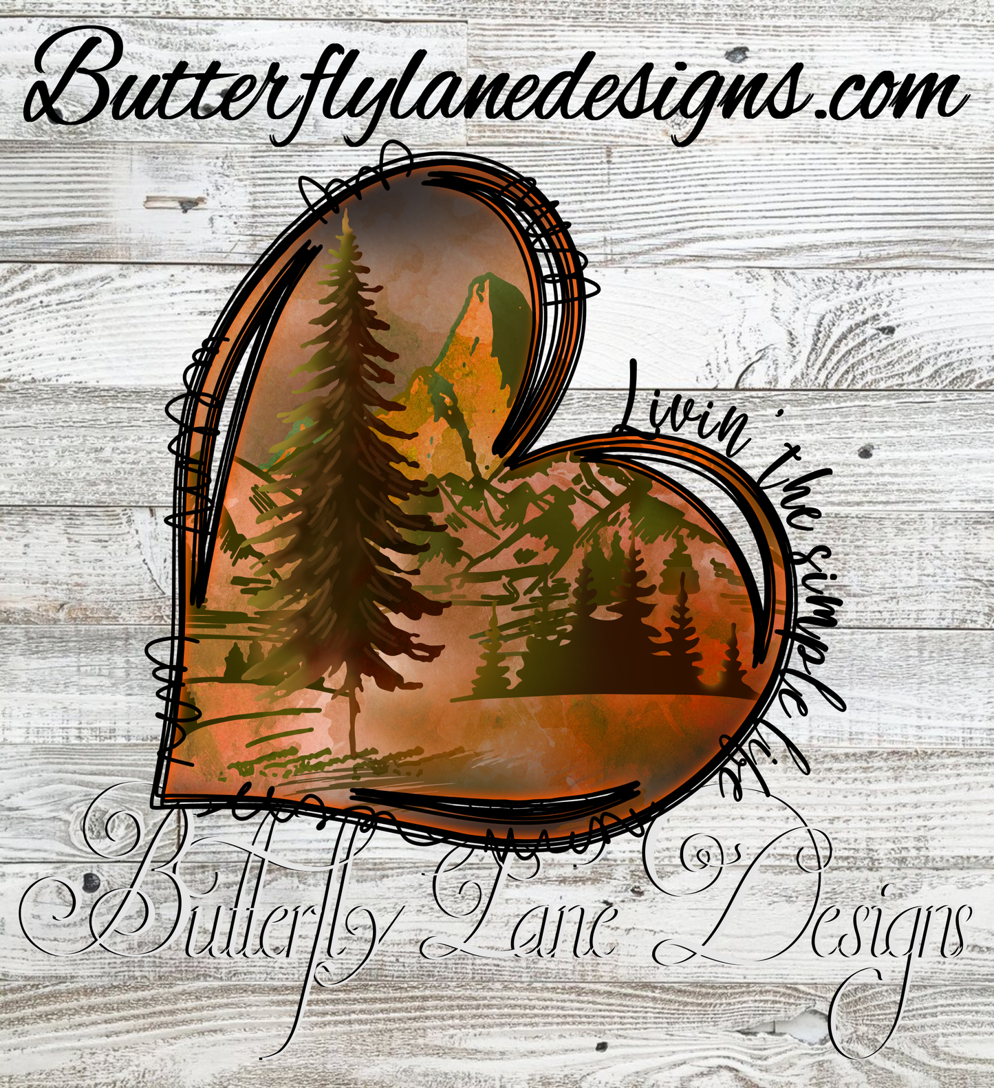 Camp life-heart-living the simple life :: Clear Decal or VCD