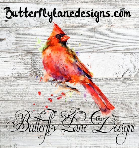 Cardinal Watercolor :: Clear Cast Decal