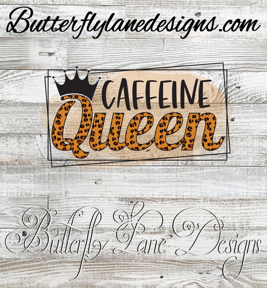 Coffee-Caffeine Queen :: Clear Cast Decal