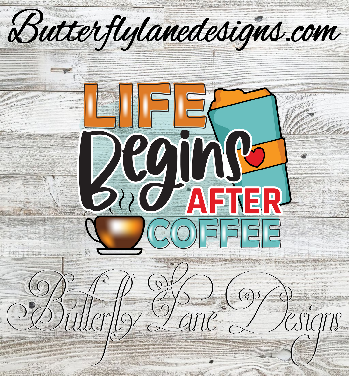 Coffee-Life begins after :: Clear Cast Decal