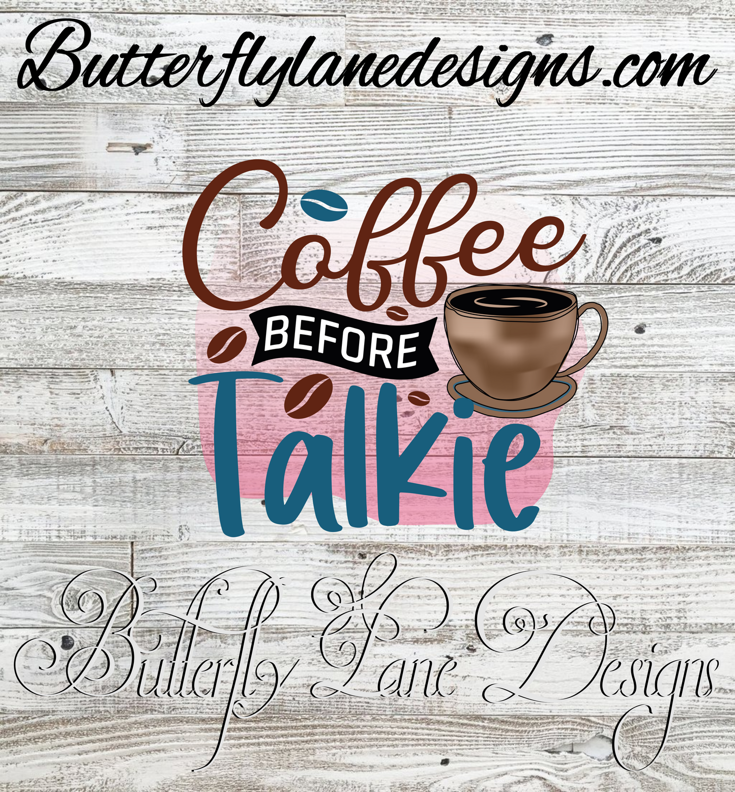 Coffee-before talkie  :: Clear Cast Decal