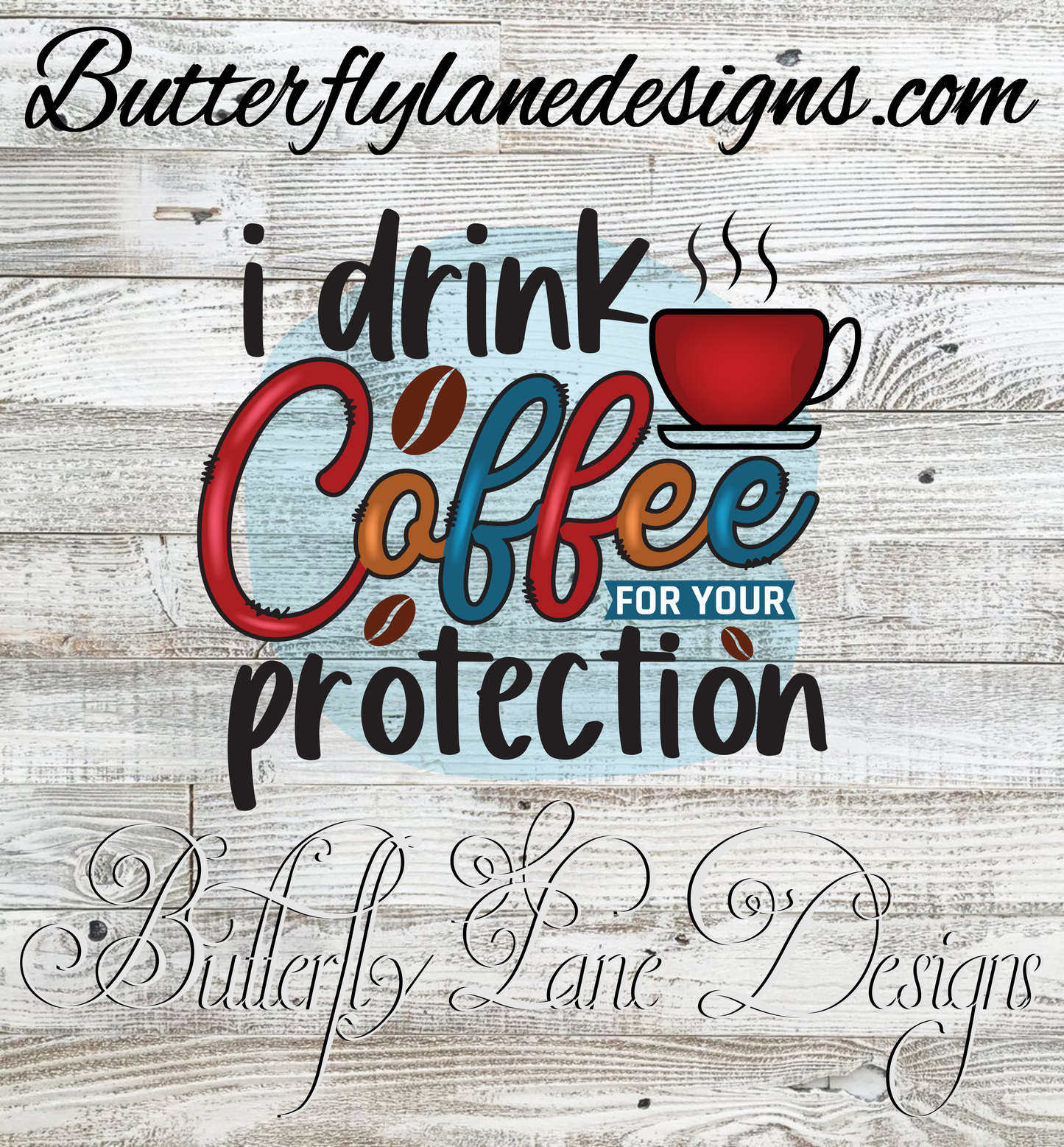 Coffee-for your protection :: Clear Cast Decal