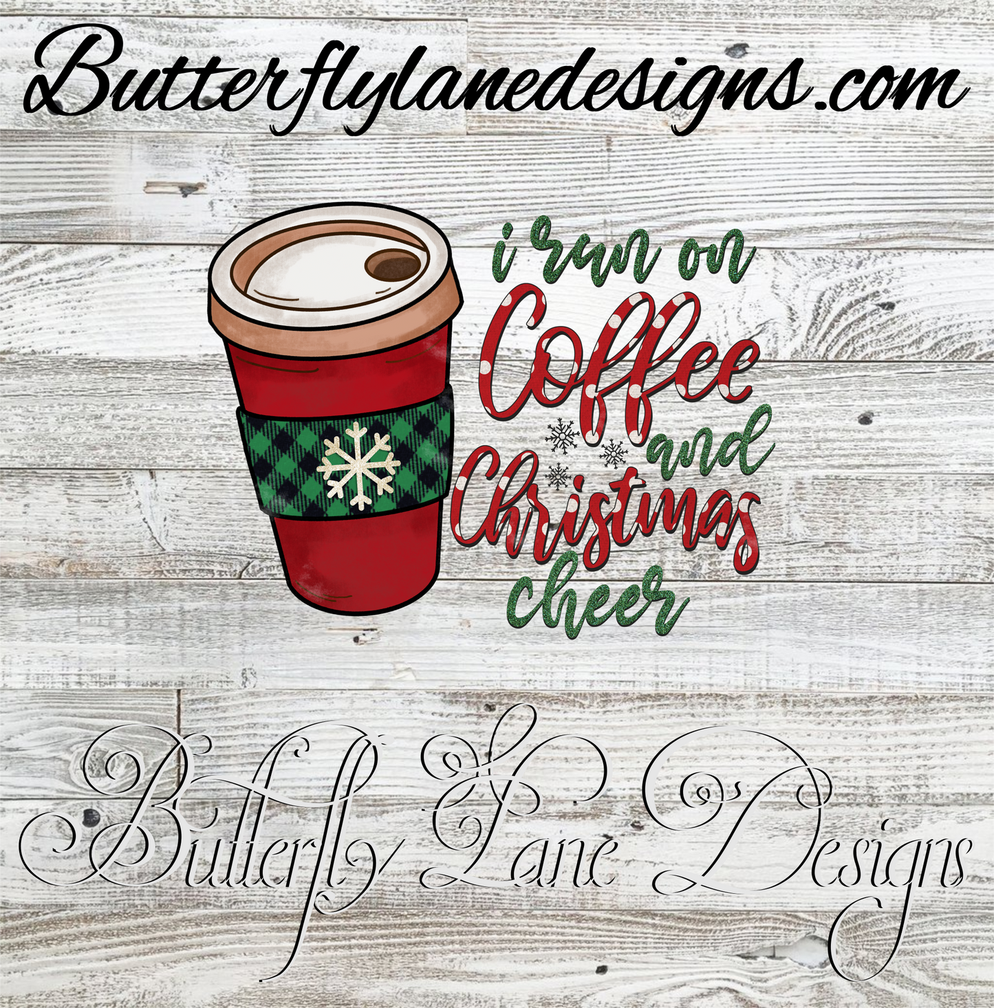 I run on Coffee & Christmas Cheer :: Decal