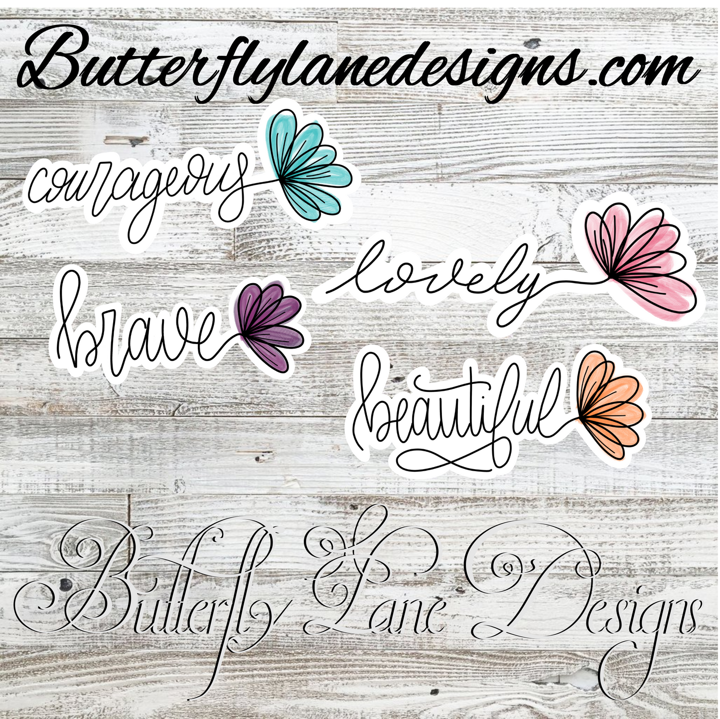 Courage-brave-lovely-beautiful-Sticker Set