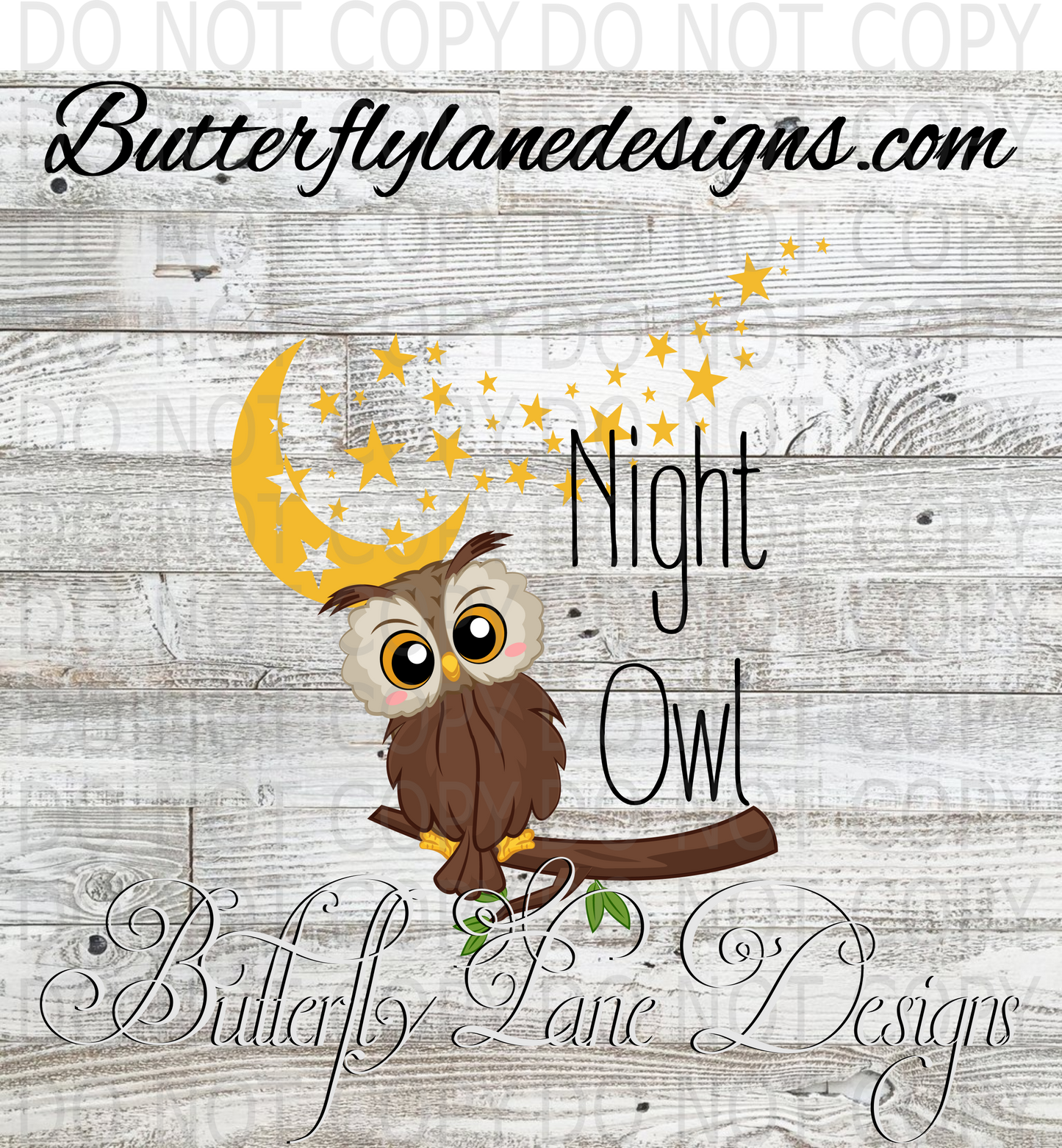 Cute Night Owl :: Clear Decal :: VC Decal