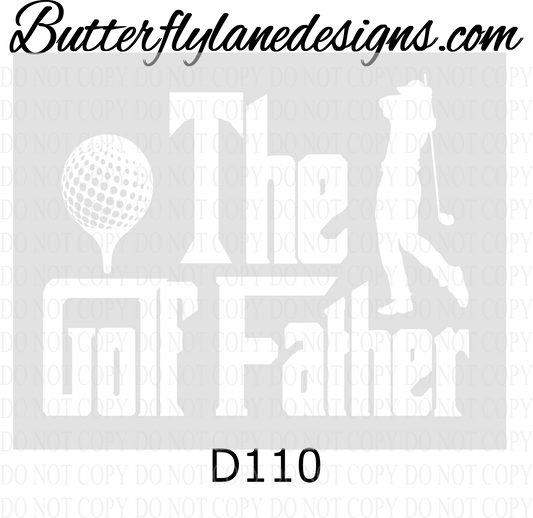 D117 The Golf Father :: Clear Decal :: VC Decal