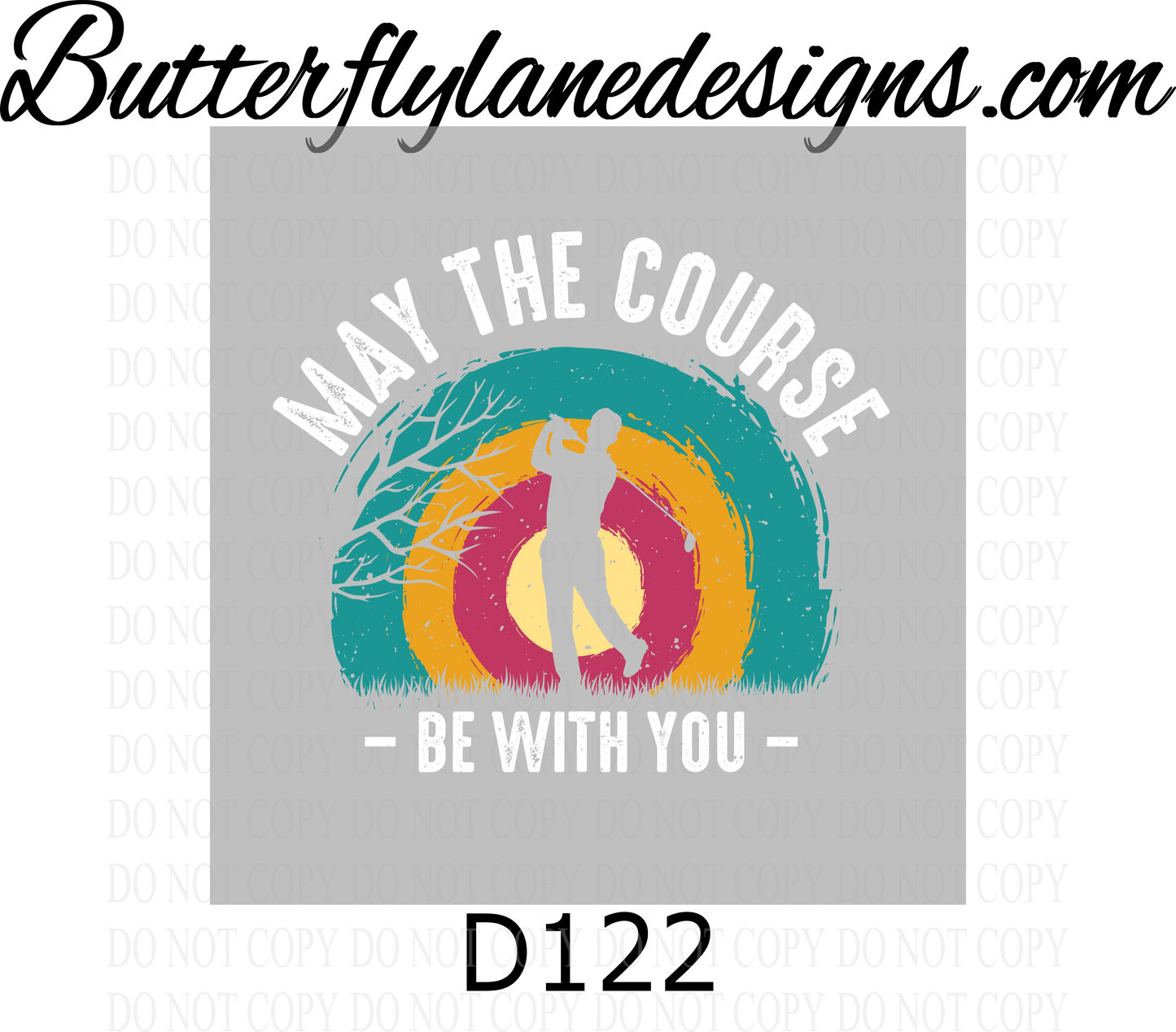 D122 May the course be with you :: Clear Decal :: VC Decal