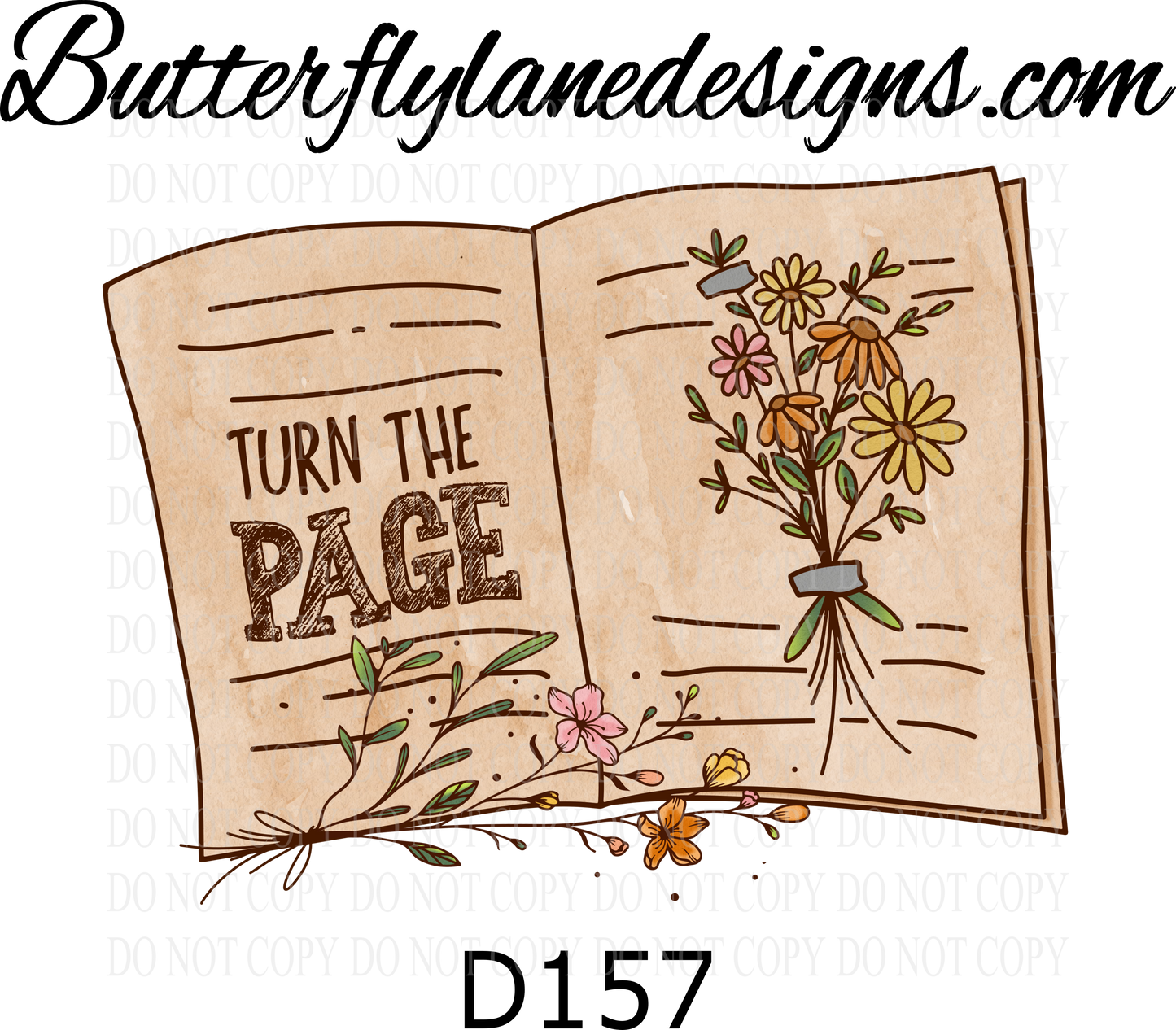 D157 Turn the page :: Clear Decal :: VC Decal