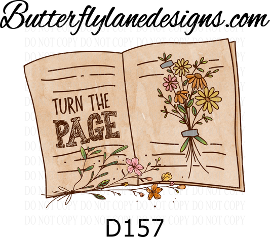 D157 Turn the page :: Clear Decal :: VC Decal