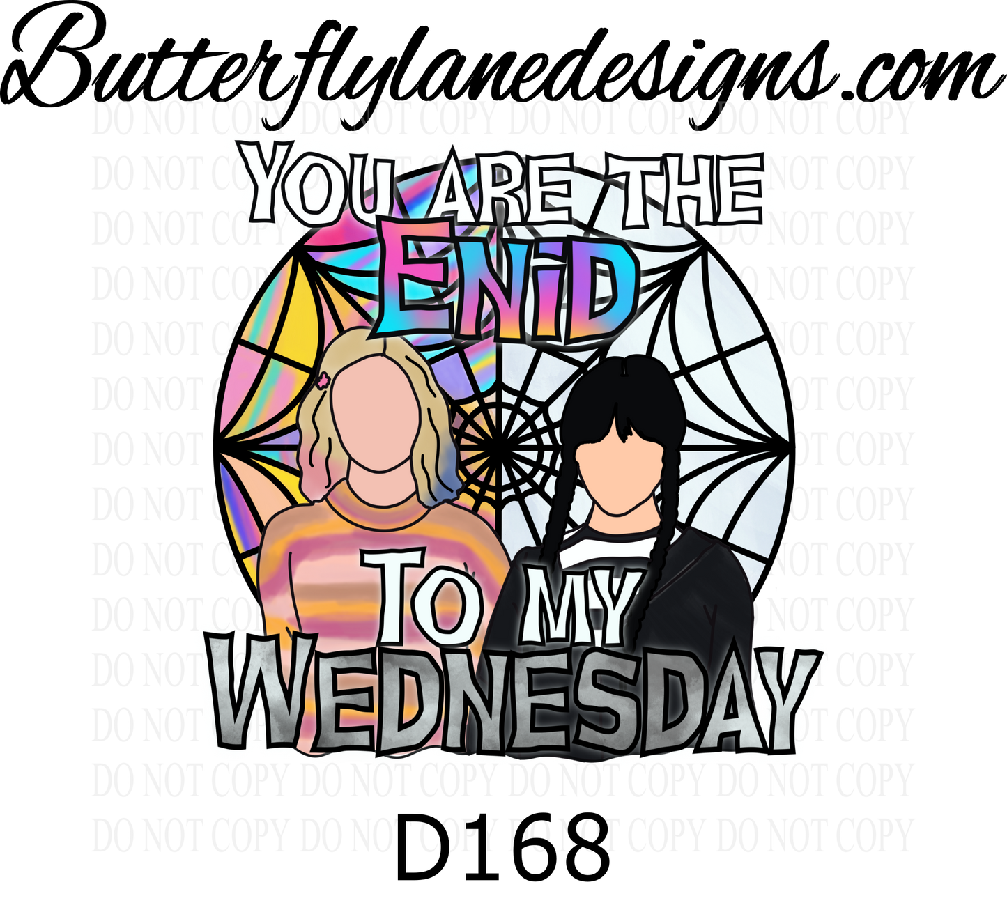 D168-Enid to my Wednesday 04 :: Clear Decal :: VC Decal