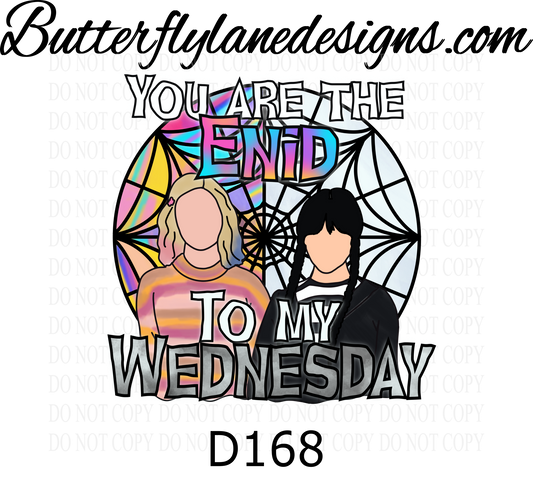 D168-Enid to my Wednesday 04 :: Clear Decal :: VC Decal