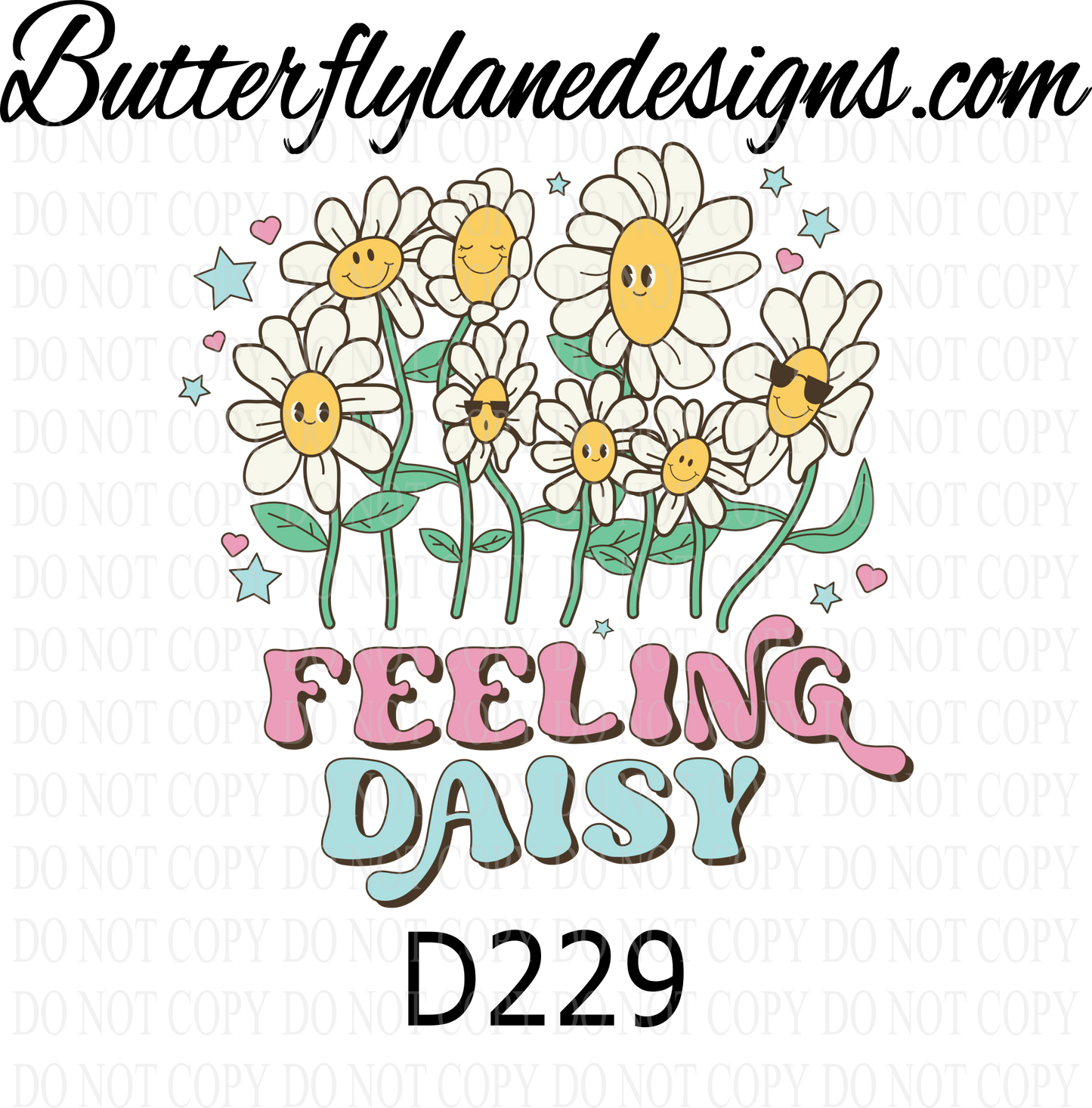 D229 Feeling Daisy :: Clear Decal :: VC Decal