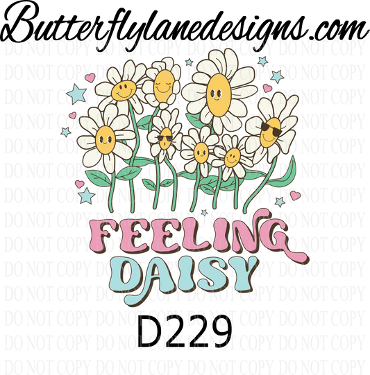 D229 Feeling Daisy :: Clear Decal :: VC Decal