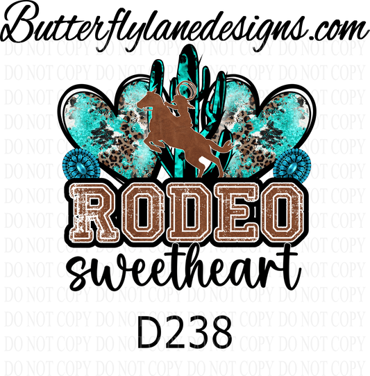 D238 Rodeo Sweetheart:: Clear Decal :: VC Decal