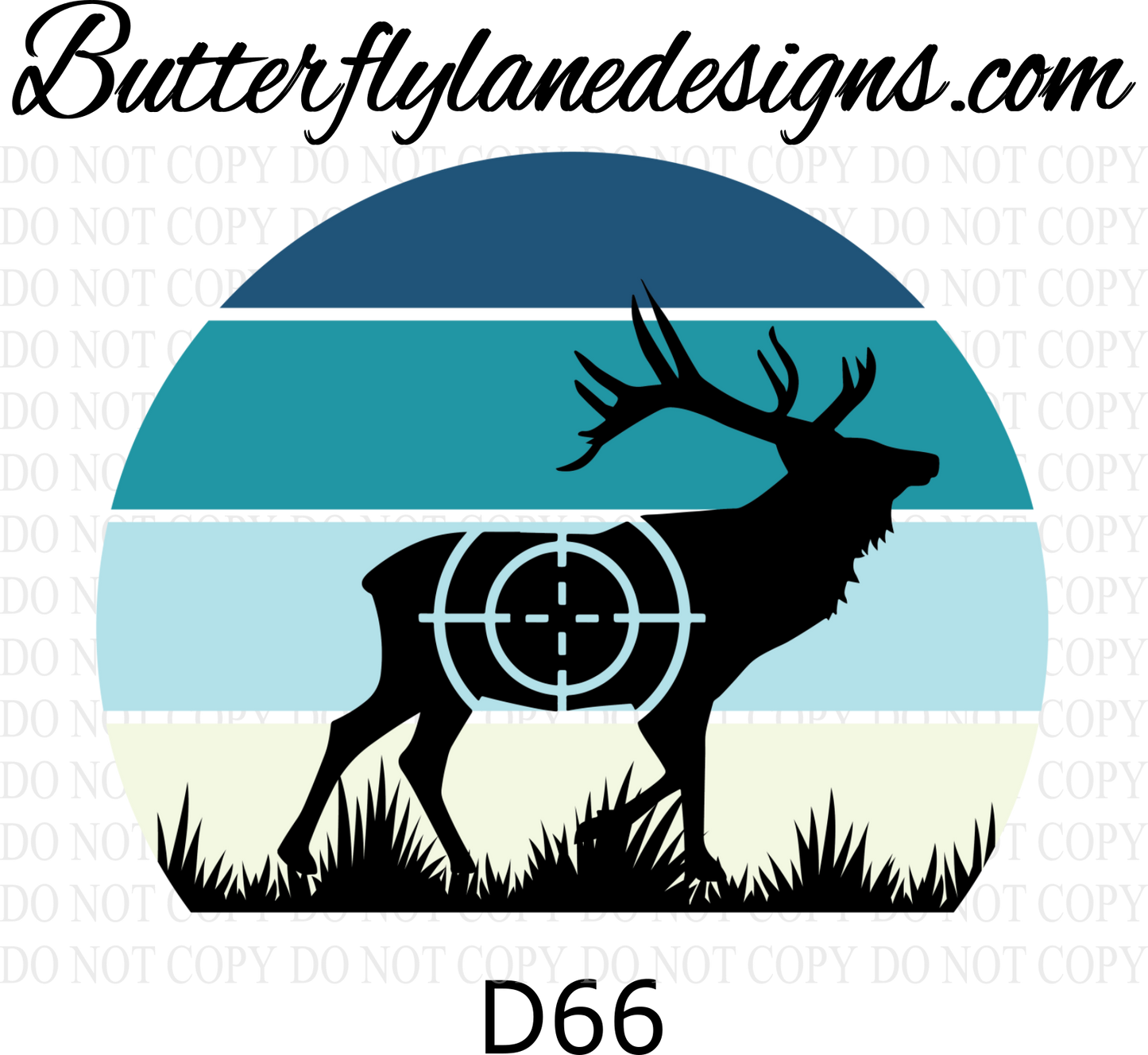 D66 Deer Target :: Clear Decal :: VC Decal