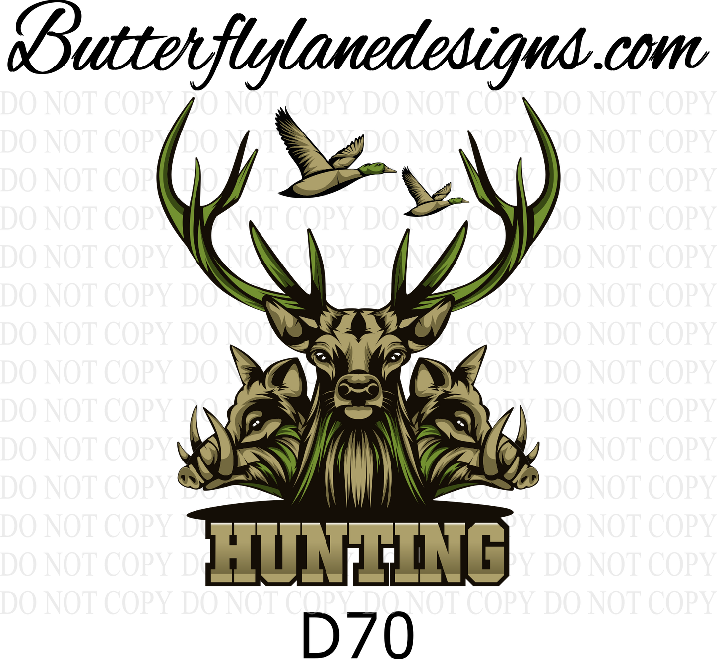 D70 Hunting- Green tones :: Clear Decal :: VC Decal