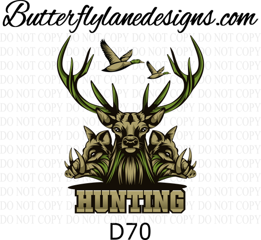 D70 Hunting- Green tones :: Clear Decal :: VC Decal