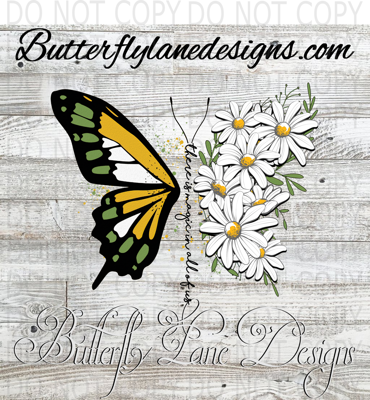 Daisy Butterfly- There is magic in all of us :: Clear Decal :: VC Decal