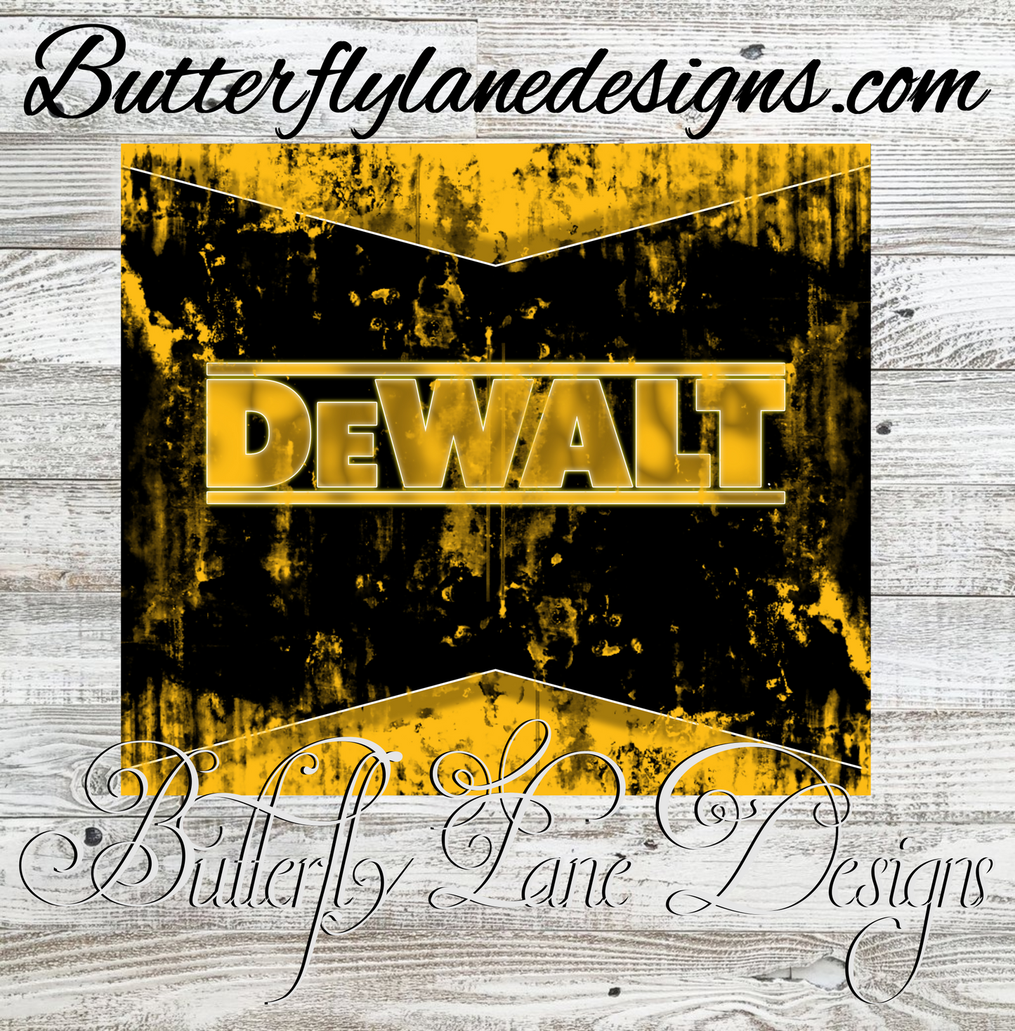 Tool-Yellow & Black :: White Cast Tumbler wrap