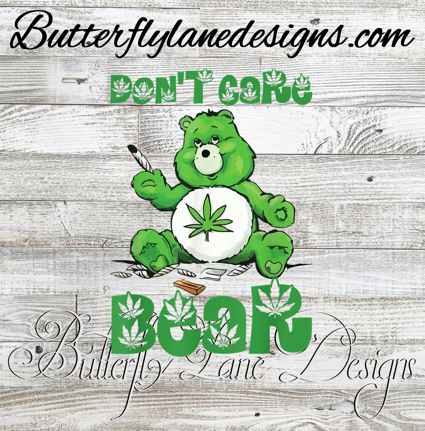Don't Care Bear 420 :: Clear Cast Decal