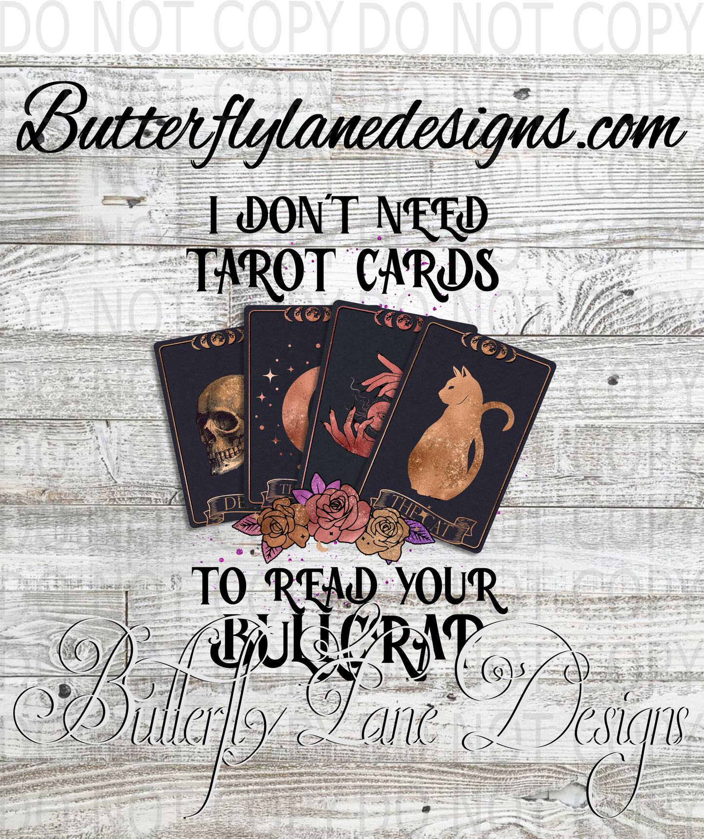 Don't need tarot to read your bullcrap Clear Decal :: VC Decal