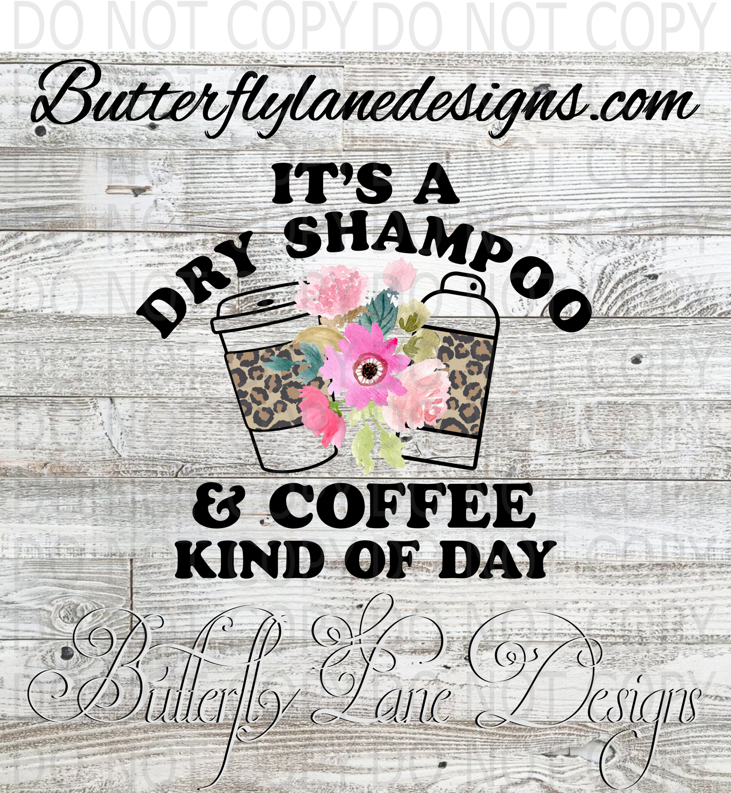 Dry shampoo and coffee kind of day :: Clear Decal :: VC Decal