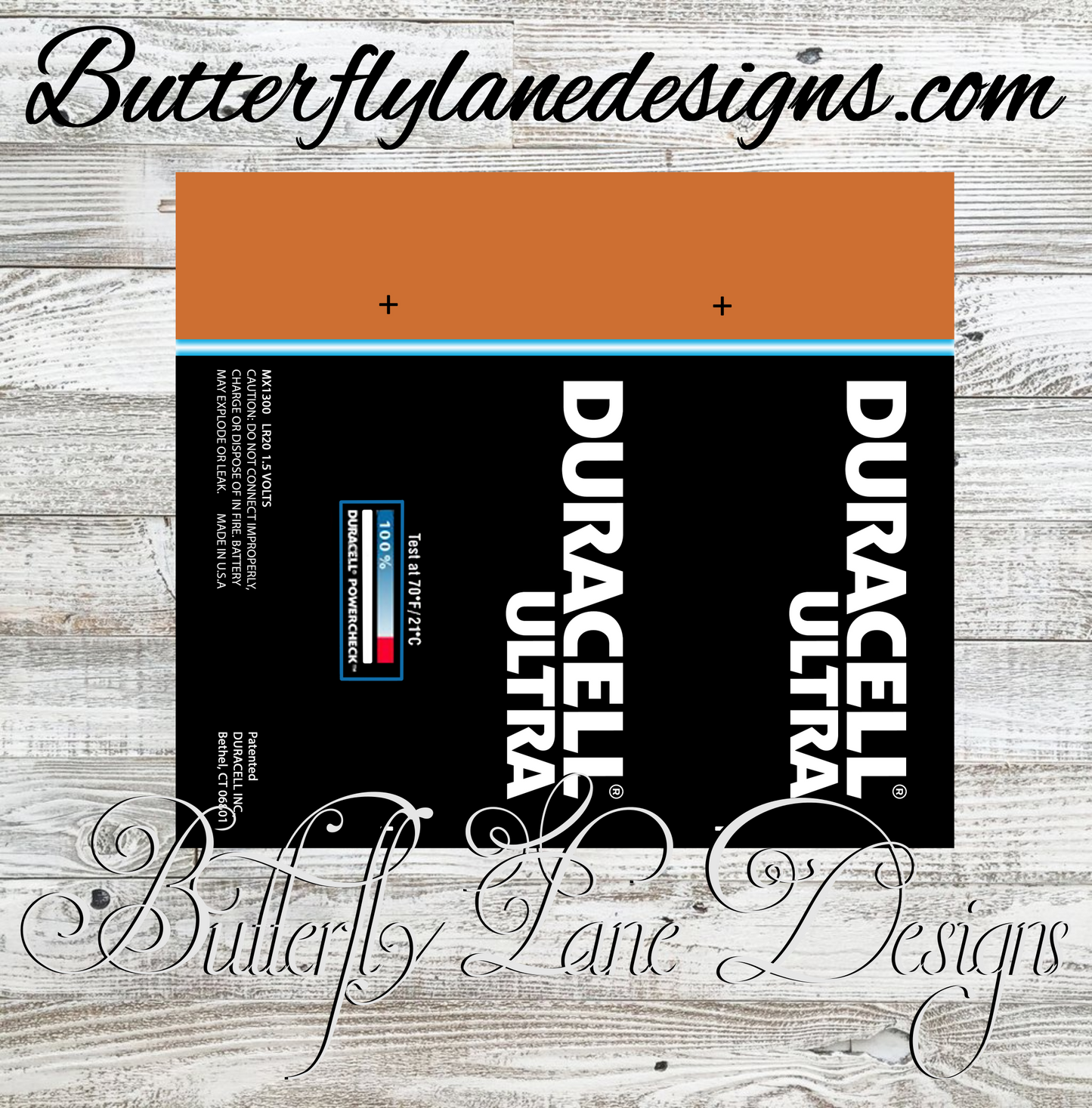 Duracell Battery :: White Cast Tumbler wrap