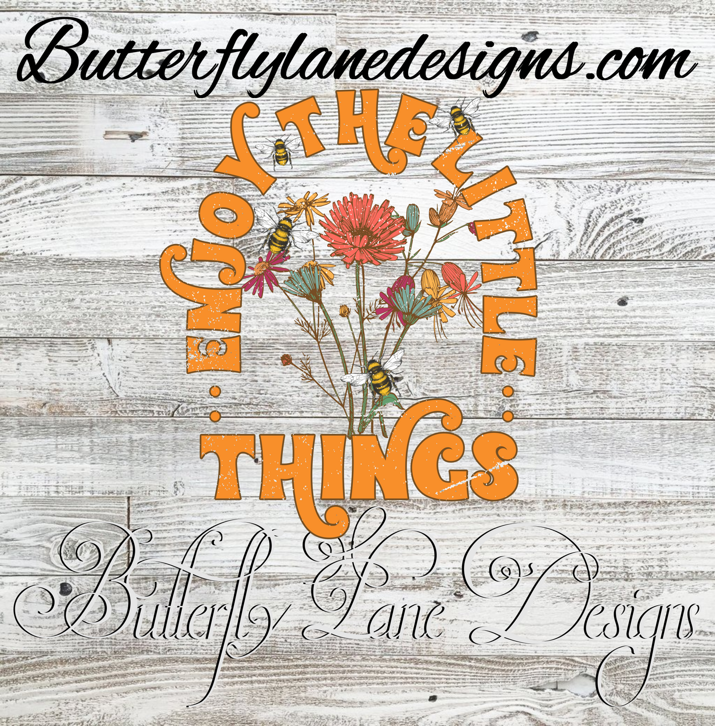 Enjoy the little things -retro :: Clear Decal :: VC Decal