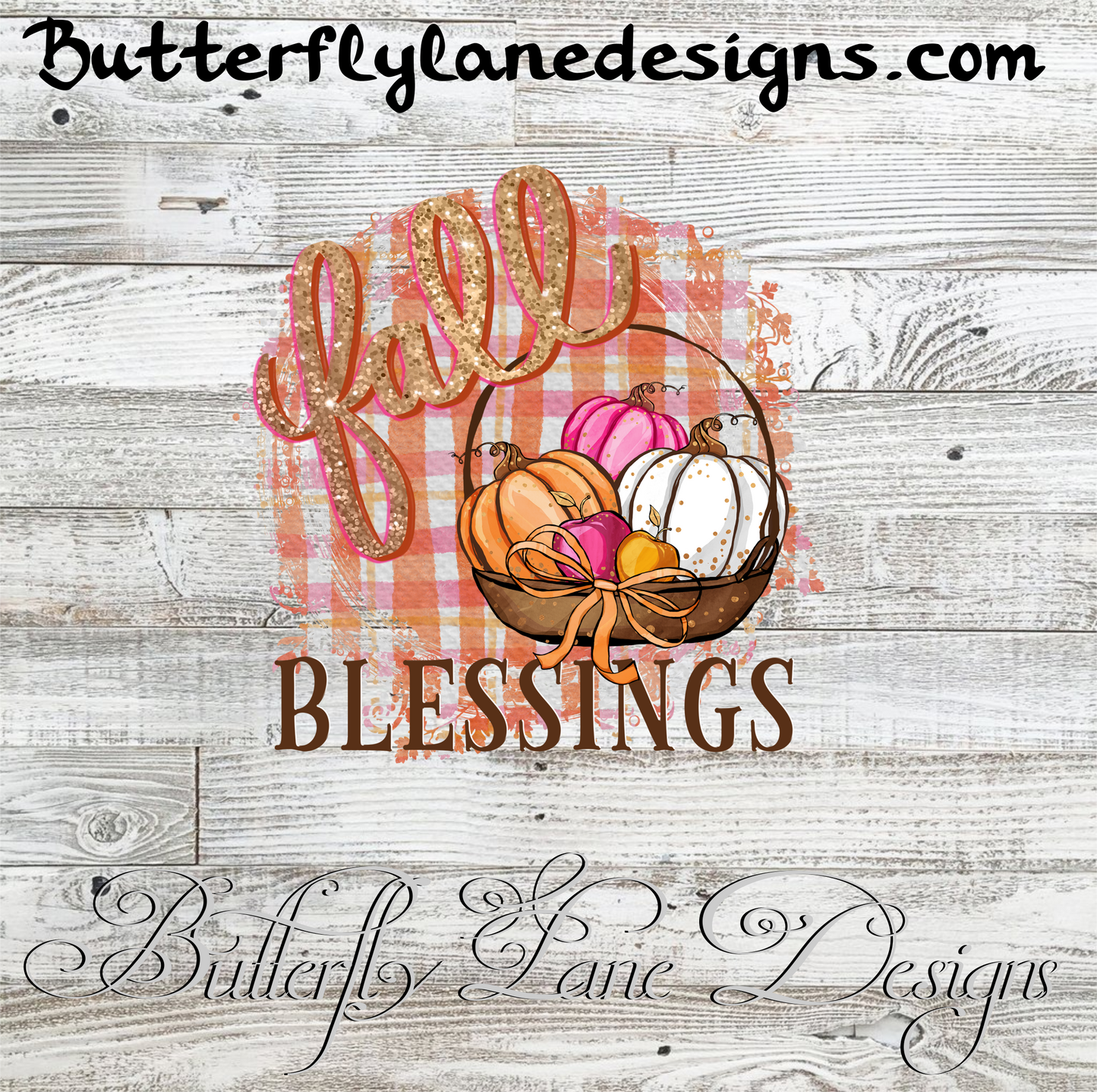 Fall Blessings :: Clear Cast Decal