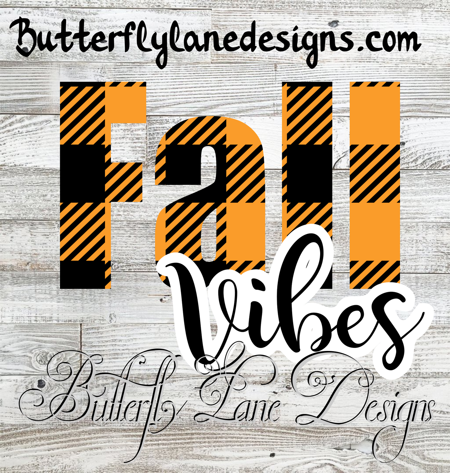 Fall Vibes_Light Orange Plaid- PNG -digital-