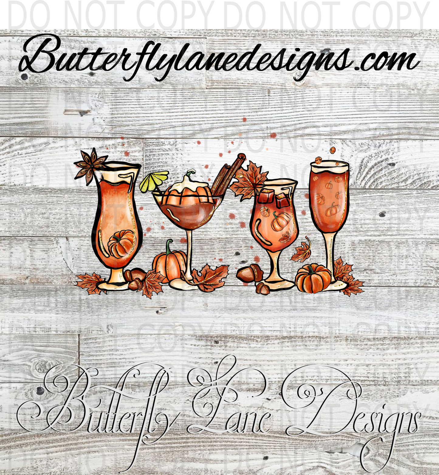 Fall drinks-pumpkin spice :: Clear Decal :: VC Decal
